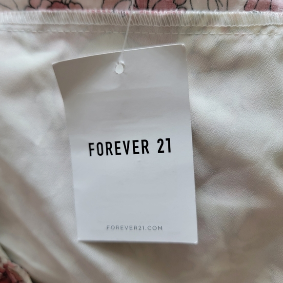 Forever 21 Floral Print Cutout Midi Dress Square Neck Women’s Small - Picture 3 of 6